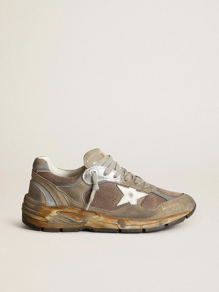 Men's Dad-Star dove gray mesh and suede