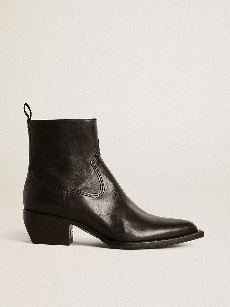 Men’s low Debbie boots black leather