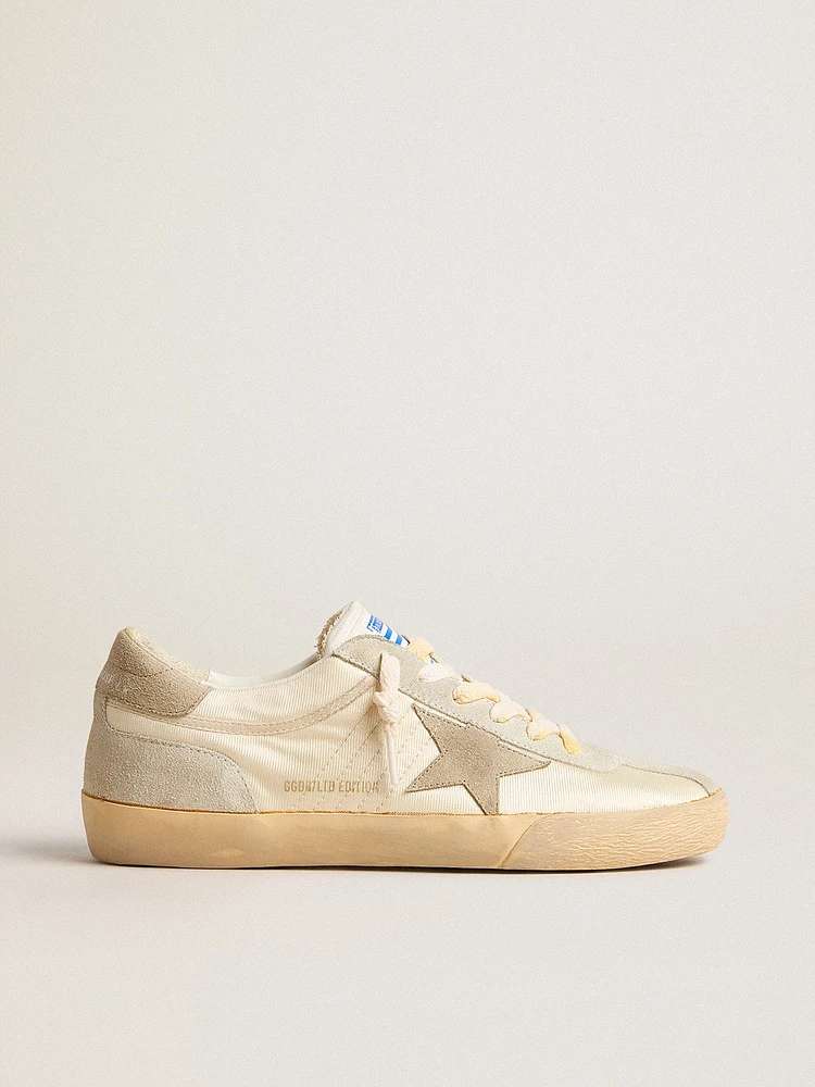 Men’s Super-Star LAB nylon with dove-gray star and ice-gray suede inserts