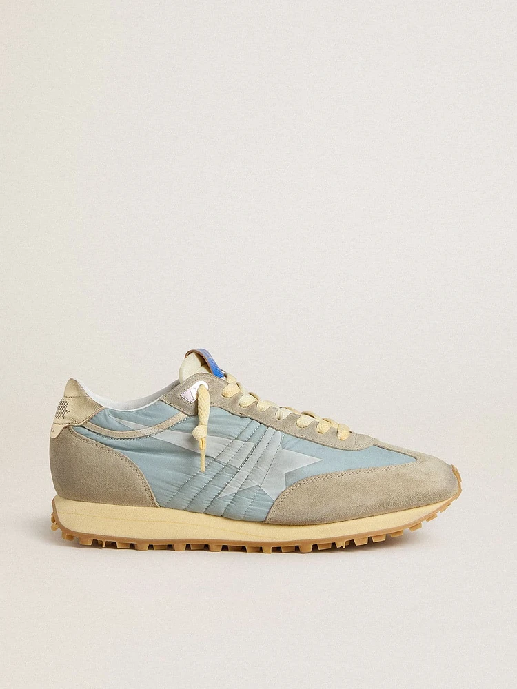 Men’s Marathon with light blue nylon upper and pastel star