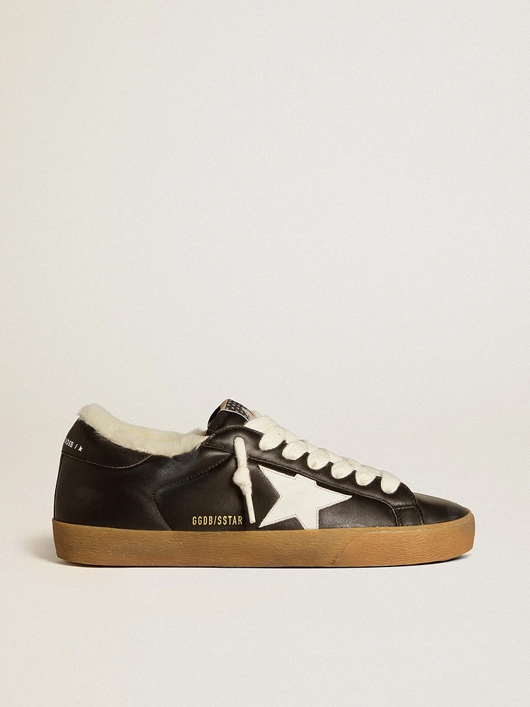 Men's Super-Star matelassé nappa with leather star and shearling lining