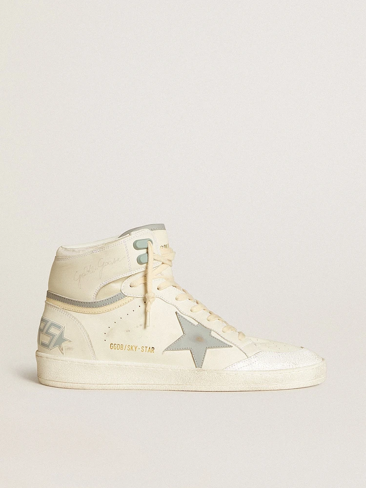 Men's Sky-Star leather with light blue star and white heel tab