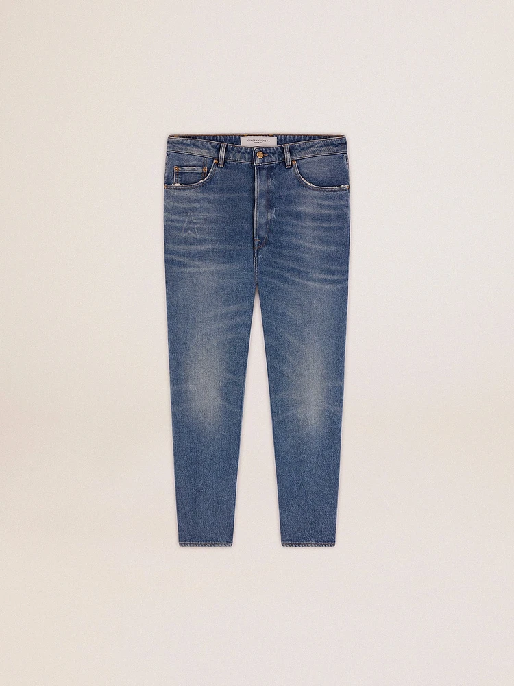 Men's slim fit jeans with medium wash