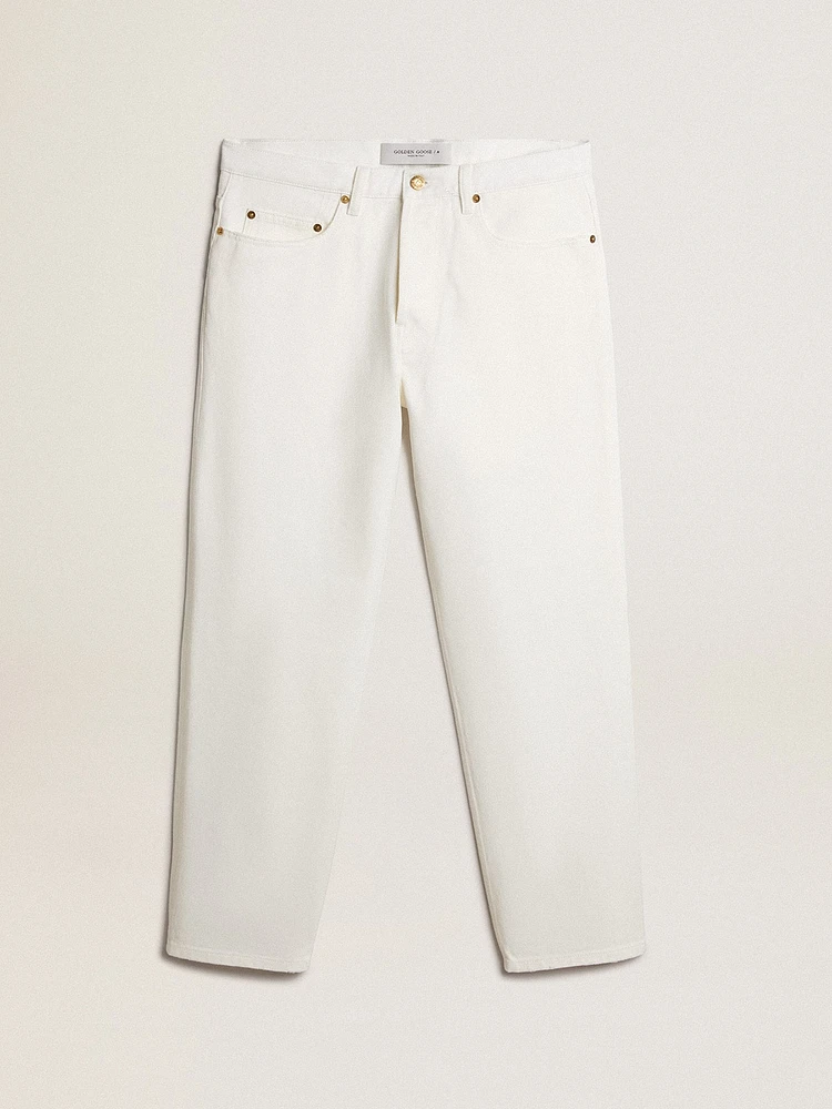 Men's white denim pants