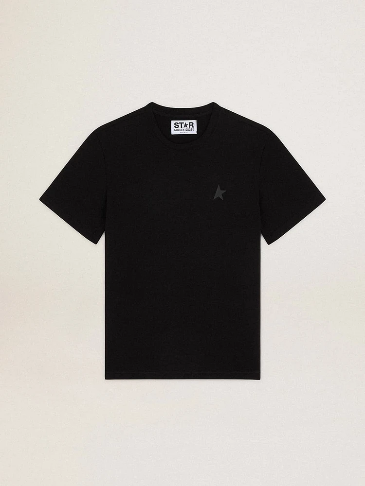 Black star Collection T-shirt with tone-on-tone on the front
