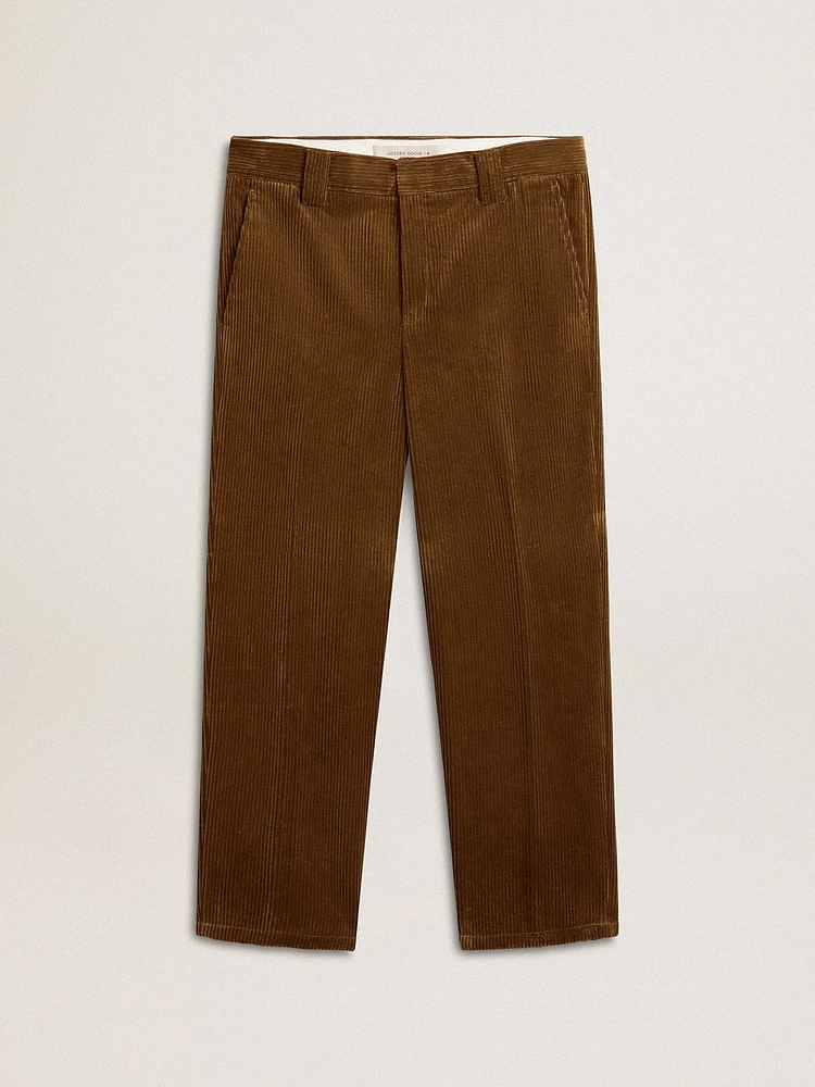 Men's dark olive corduroy pants