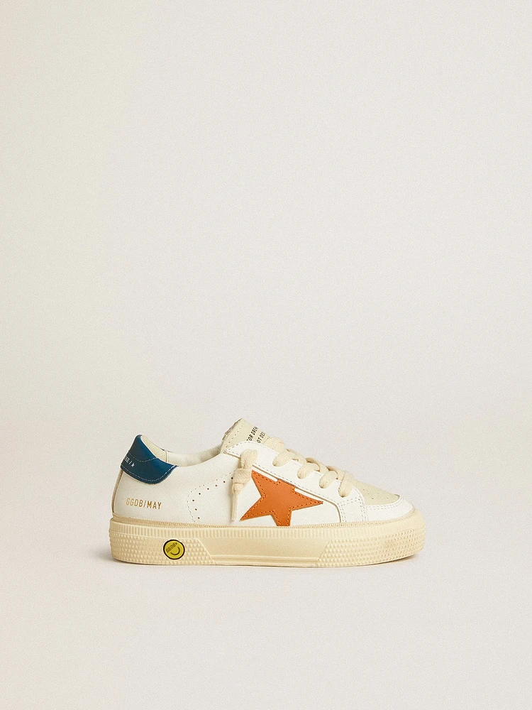 May Teen in nubuck with orange star and blue heel tab