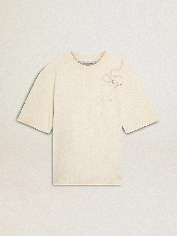 CNY worn-white relaxed fit T-shirt