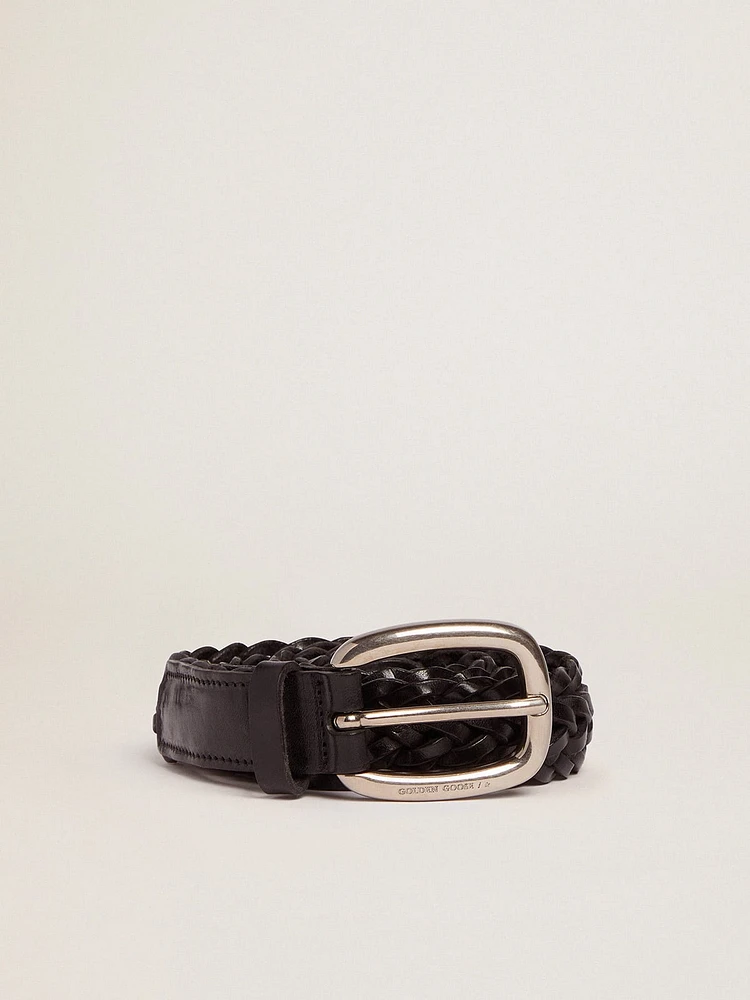 Women's belt black leather
