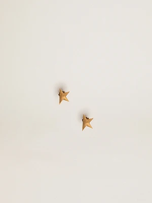 Women's stud earrings in antique gold color