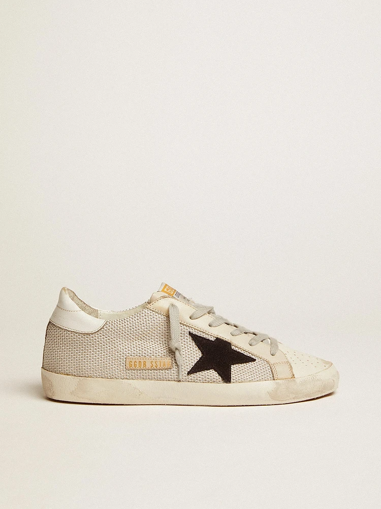Women's Super-Star leather with black star