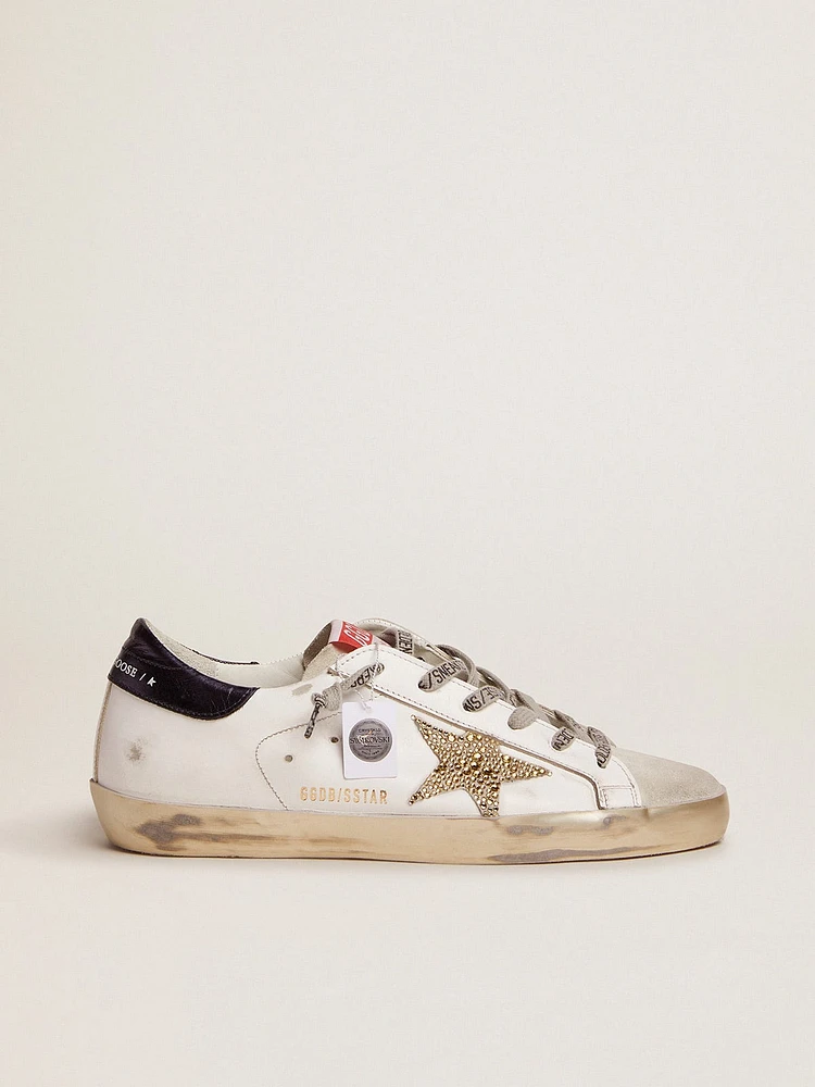 Women’s Super-Star LTD with blue heel tab and Swarovski crystal star
