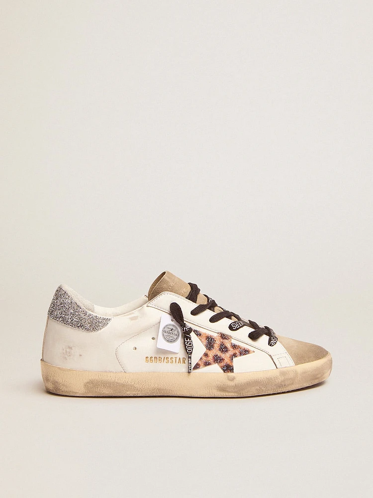 Women's Super-Star LTD with leopard print and Swarovski crystal star