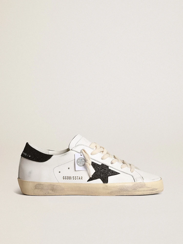 Women’s Super-Star with a black Swarovski crystal star and heel tab