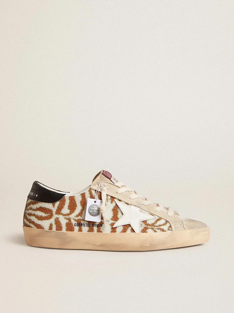 Super-Star LTD zebra-effect Swarovski with a white leather star