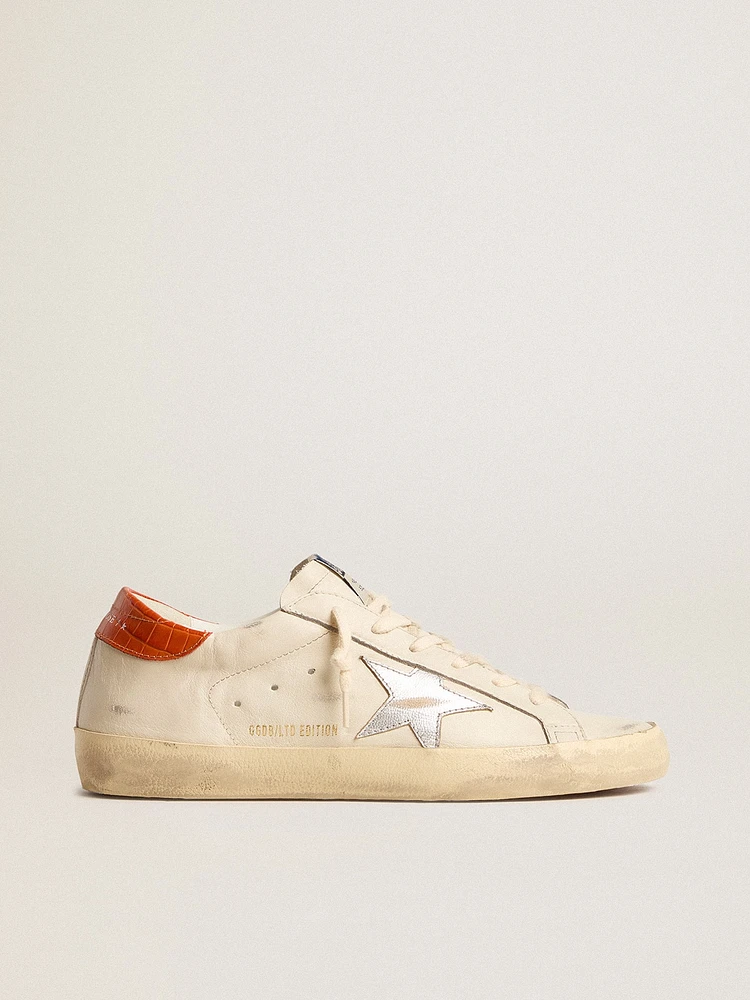 Super-Star LTD with silver leather star and croc-print heel tab