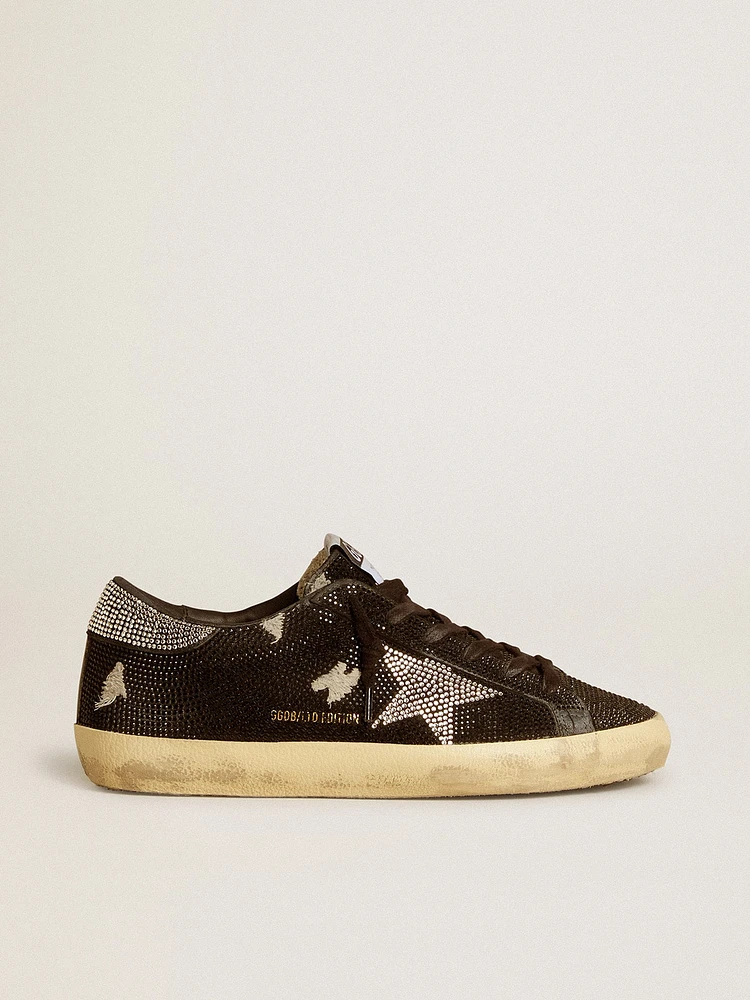 Women's Super-Star suede and Swarovski crystals with silver star