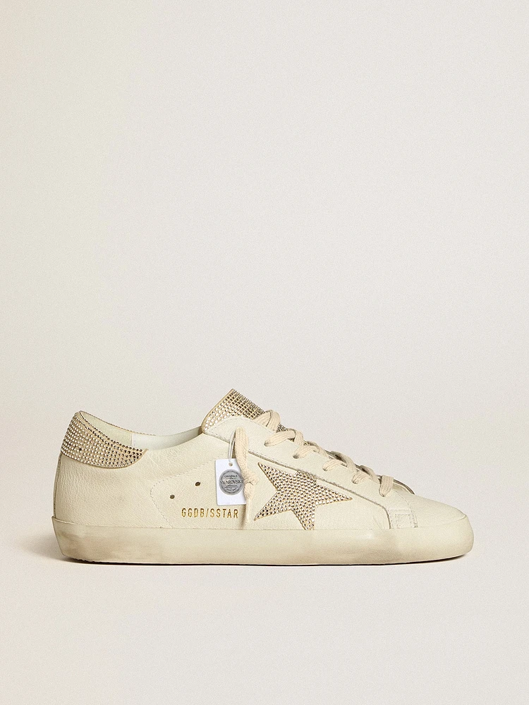 Women’s Super-Star in nappa leather with Swarovski crystal star and heel tab