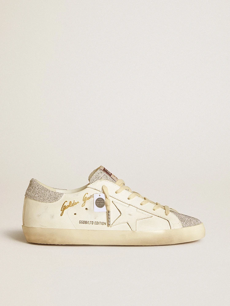 Women’s Super-Star LTD white leather with Swarovski micro-crystal inserts