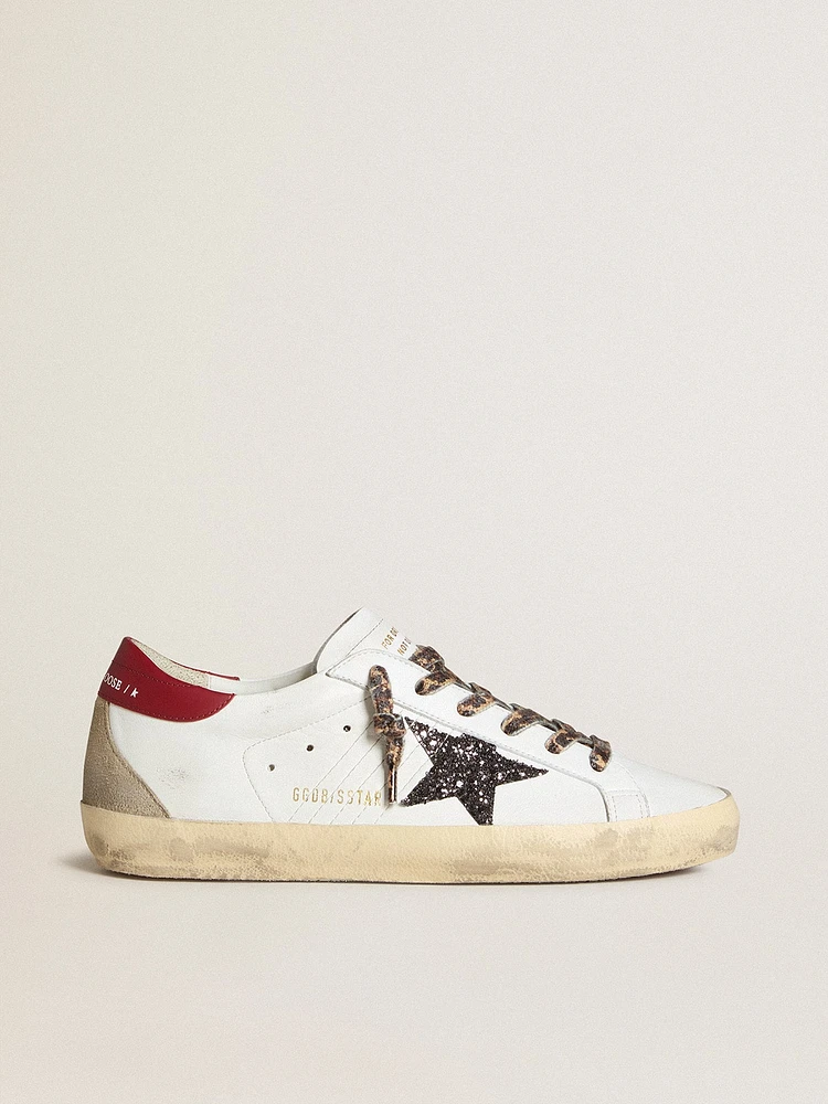 Women's Super-Star nappa with glitter star and red heel tab