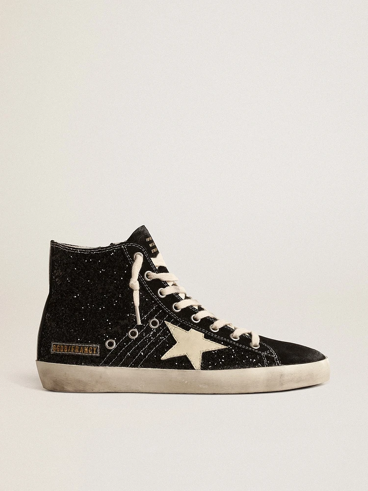 Francy Penstar LTD glitter with ivory star and black heel tab