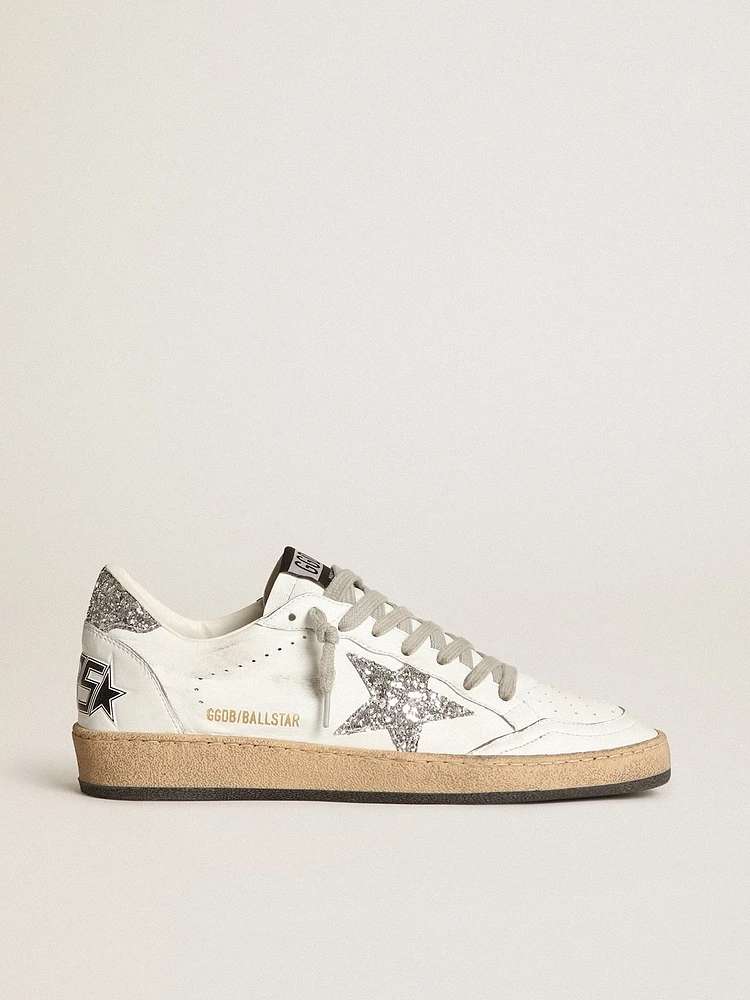Women's Ball star nappa with white and glitter heel tab