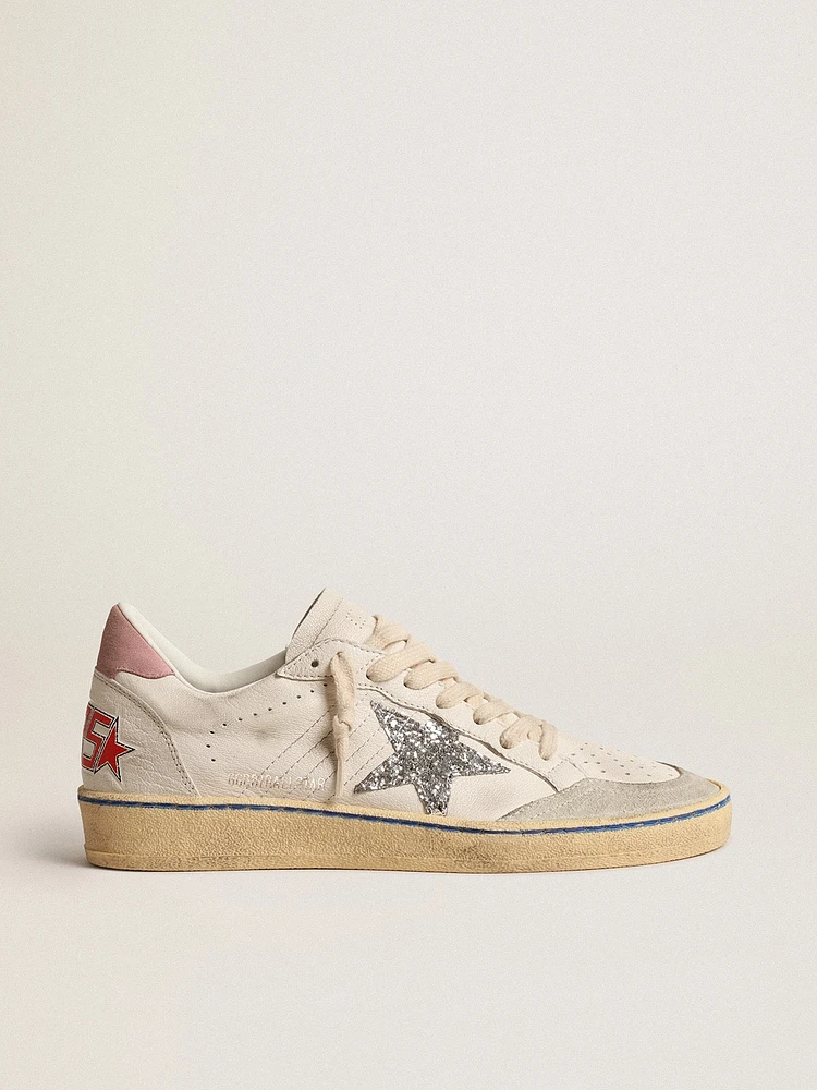 Ball star LTD with glitter and pink suede heel tab
