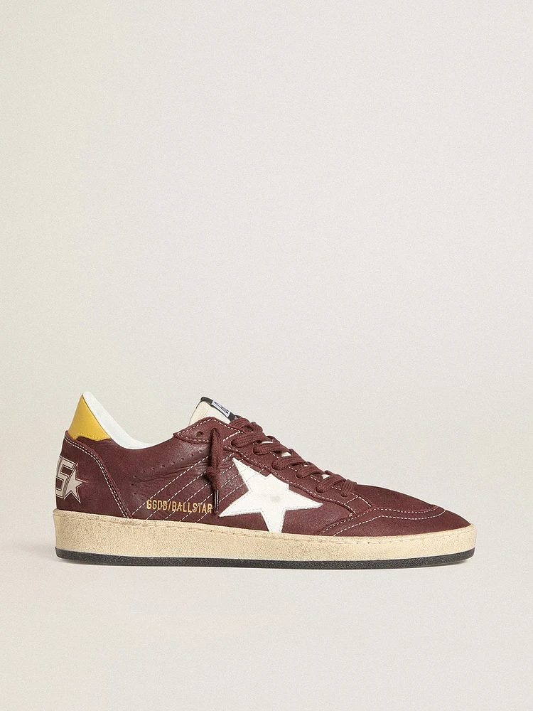 Women's Ball star chocolate nubuck with leather and heel tab