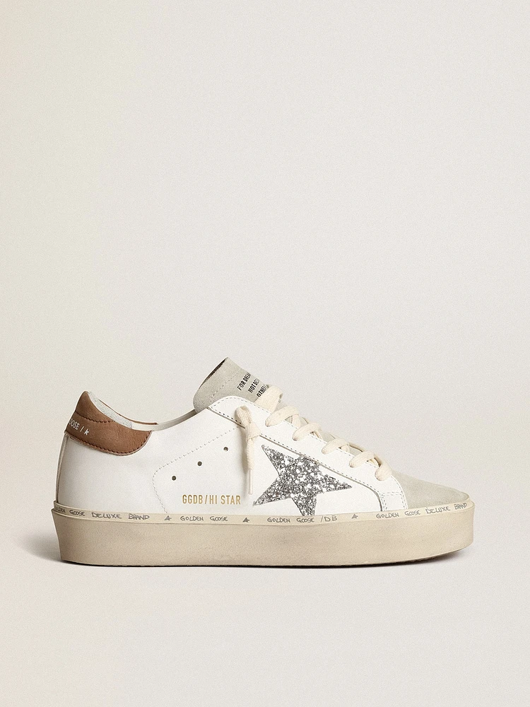 Women’s Hi star with silver glitter and dove-gray nubuck heel tab