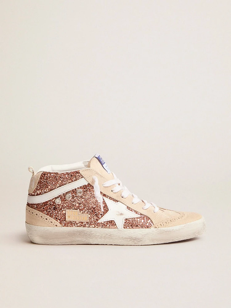 Women's Mid Star with pink glitter