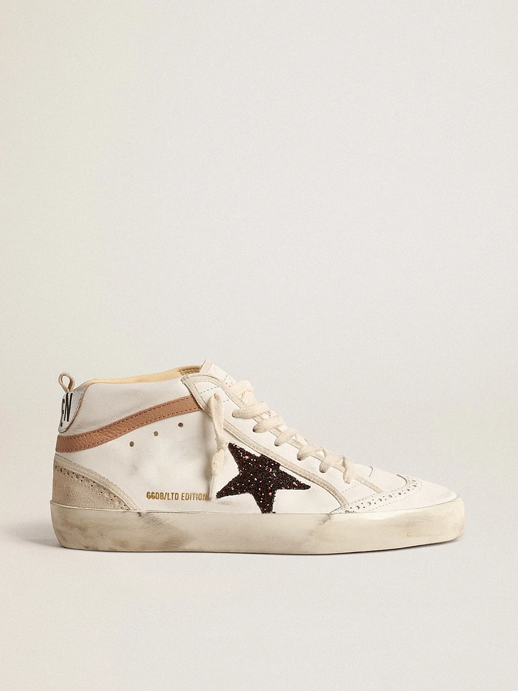 Mid star LTD nappa with glitter and nude leather flash