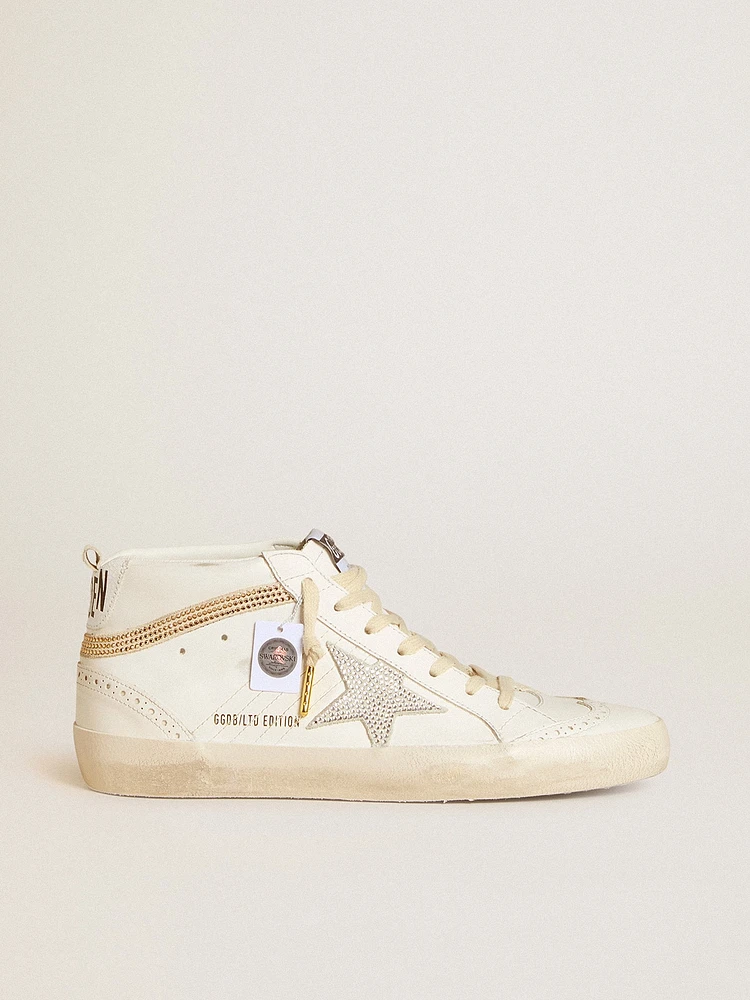 Mid star LTD with and heel tab suede Swarovski crystals