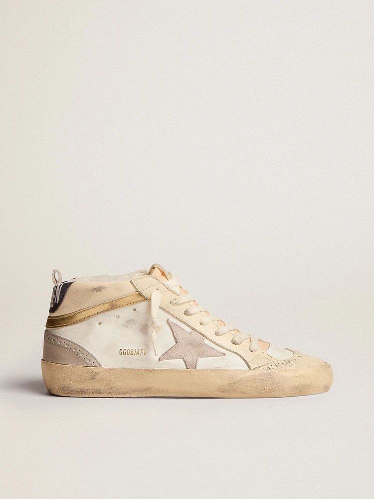 Women's Mid star with light gray suede and gold flash