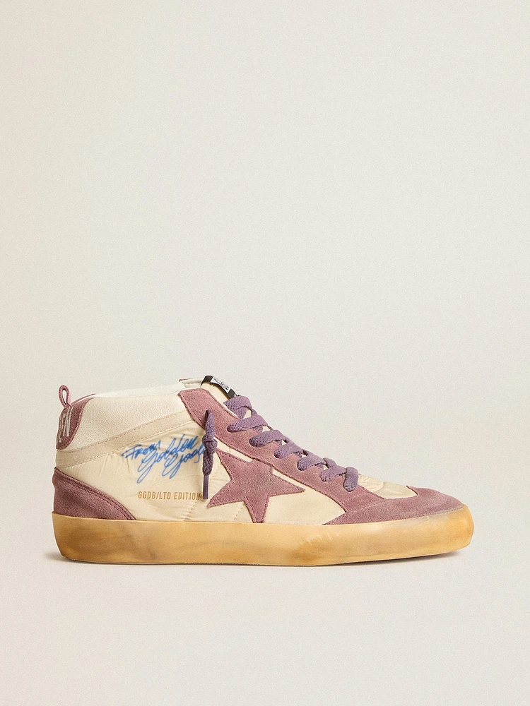 Women’s Mid star LAB nylon and nappa with mauve suede