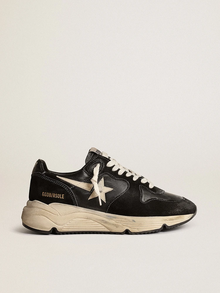 Women's Running Sole black nappa and suede