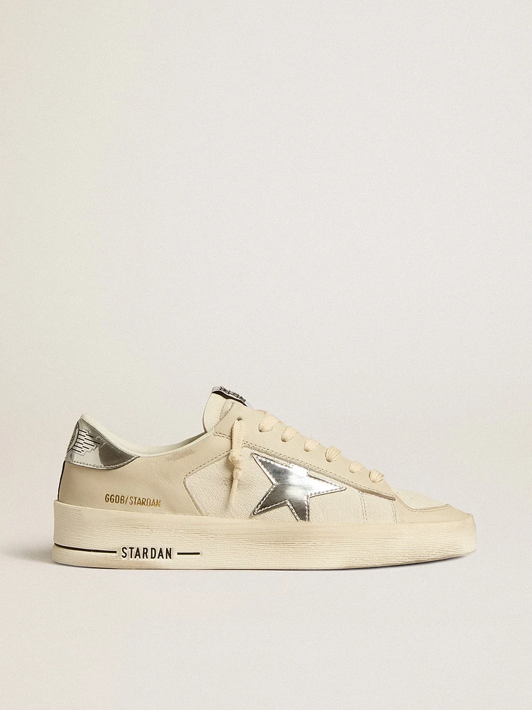 Stardan nappa with silver mirror-effect star and heel tab
