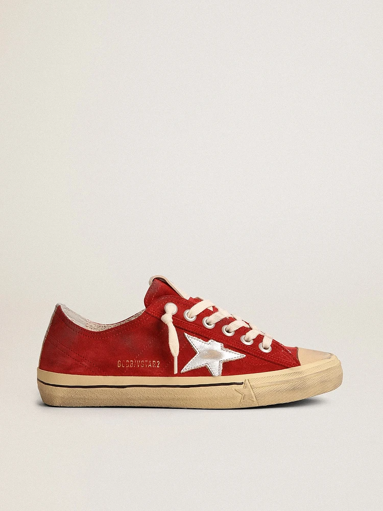 Women's V-Star LTD dark red suede with silver star
