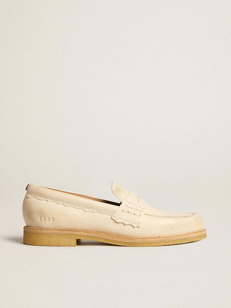 Jerry loafer butter-white leather