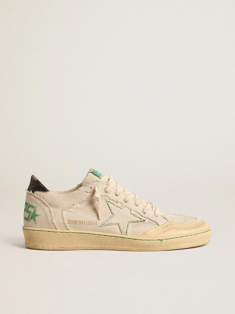Ball star LTD with vanilla canvas and leather heel tab