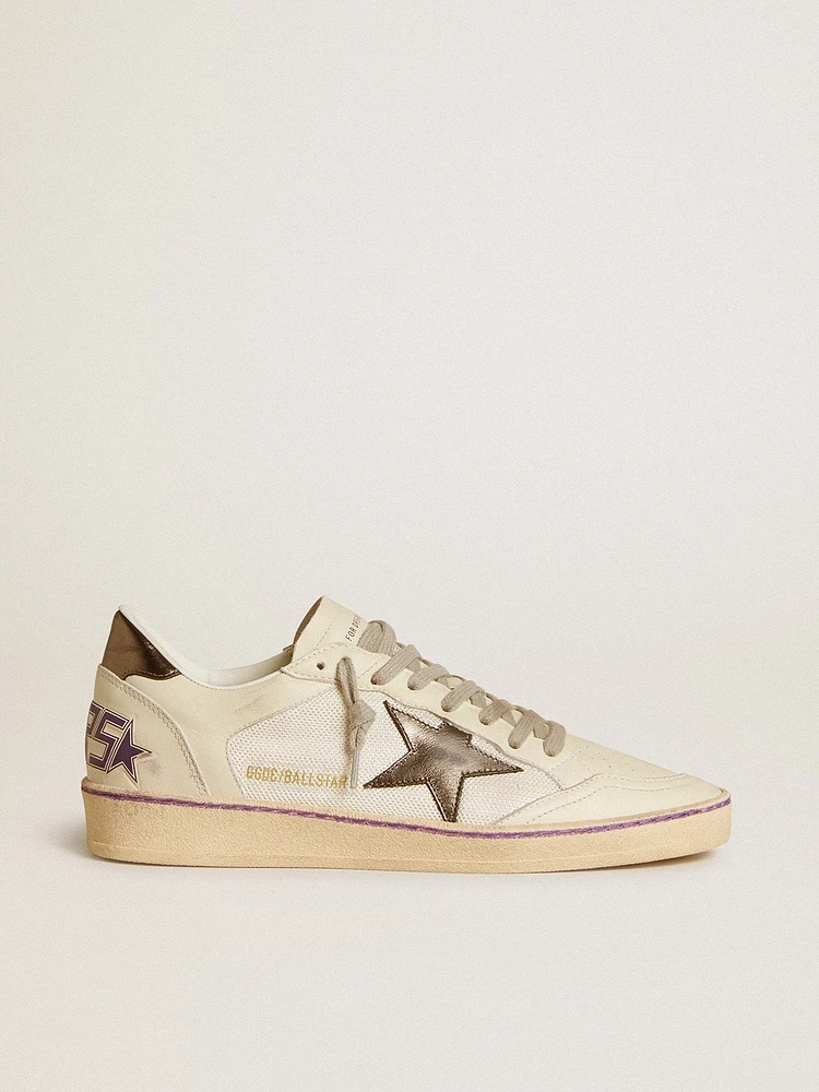 Ball star mesh and leather with metallic heel tab