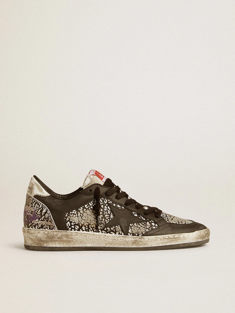Women's Ball star elephant-print leather with black