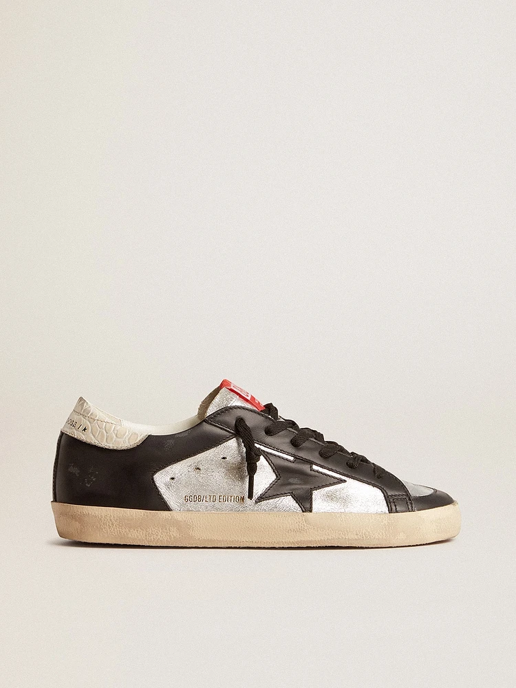 Super-Star LTD metallic leather with black star and inserts