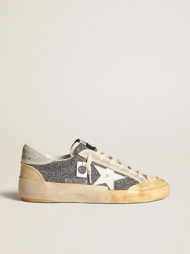 Women’s Super-Star LAB with white star and Swarovski glitter upper