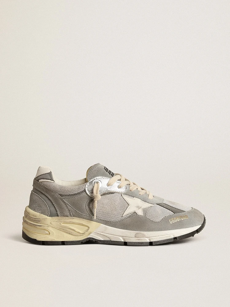 Women's Dad-Star suede and silver mesh with white leather star heel tab