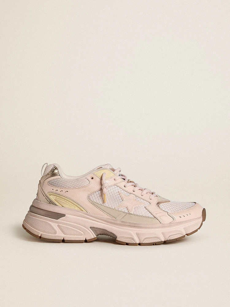 Women’s Lightstar with pink leather and mesh upper star