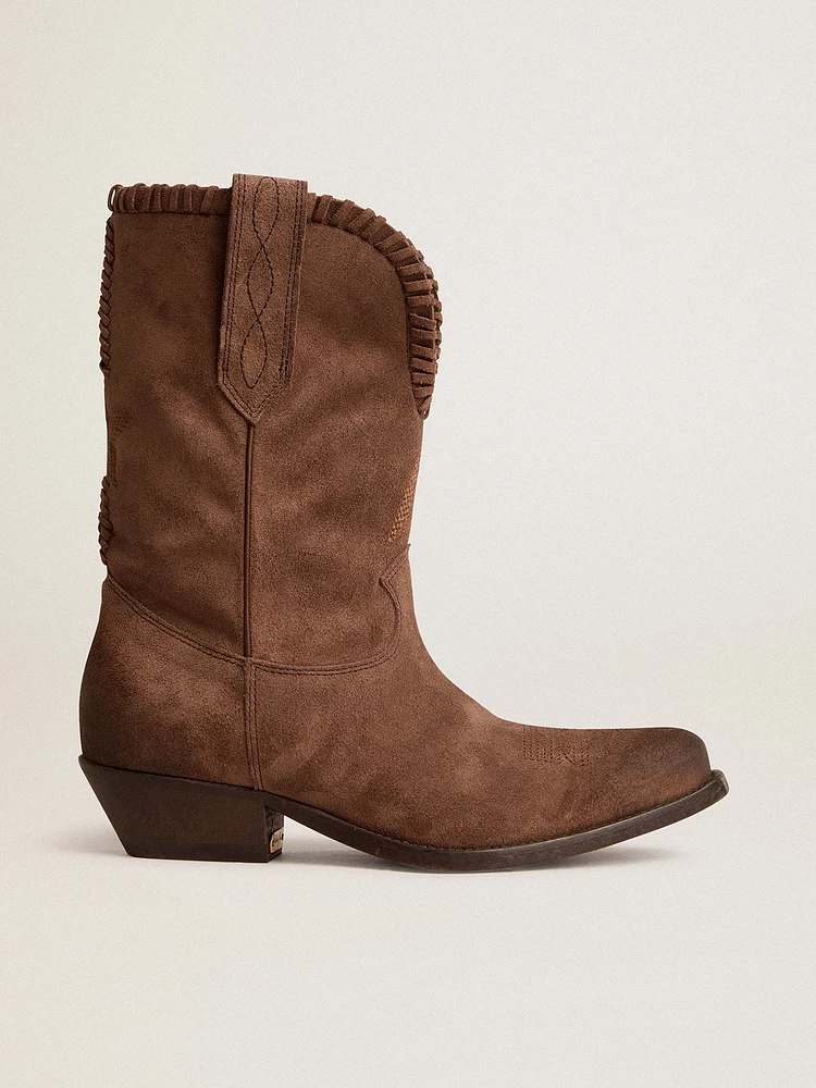 Low Women’s boots dark brown washed suede
