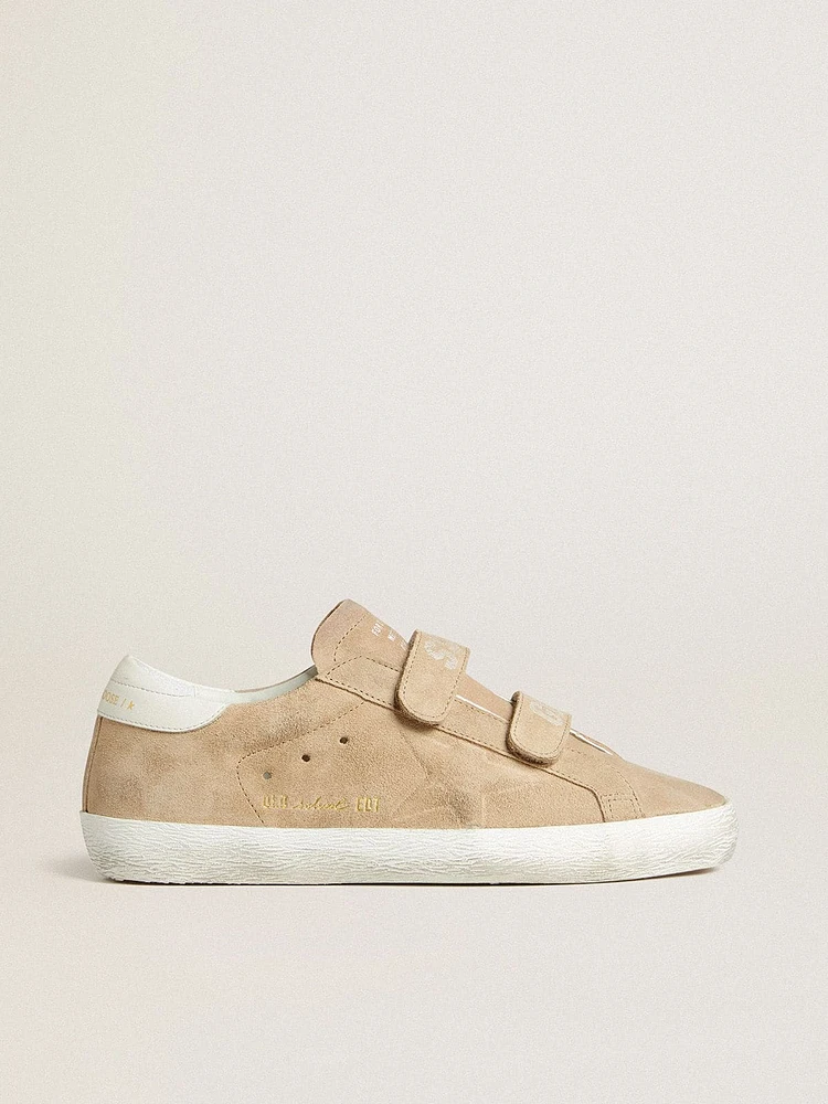 Women’s Old School beige suede with white leather heel tab