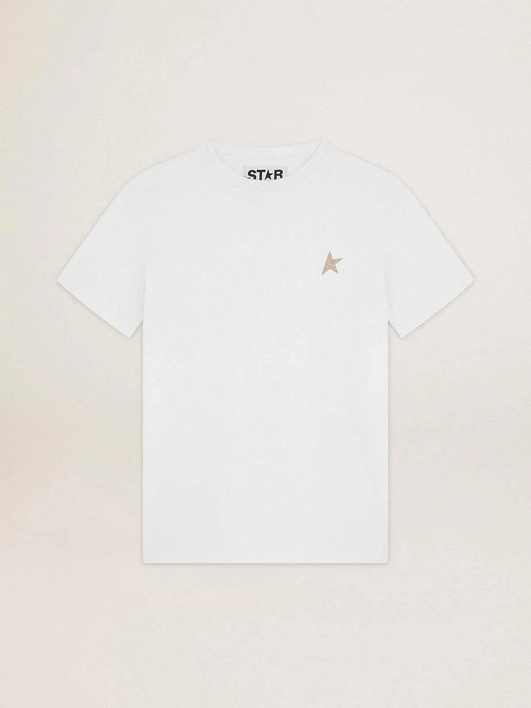 White star Collection T-shirt with gold glitter on the front