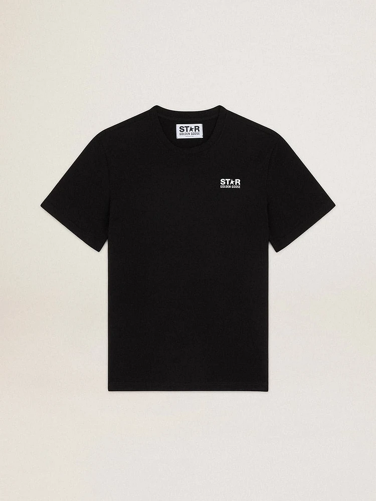 White star Collection T-shirt with contrasting black logo and