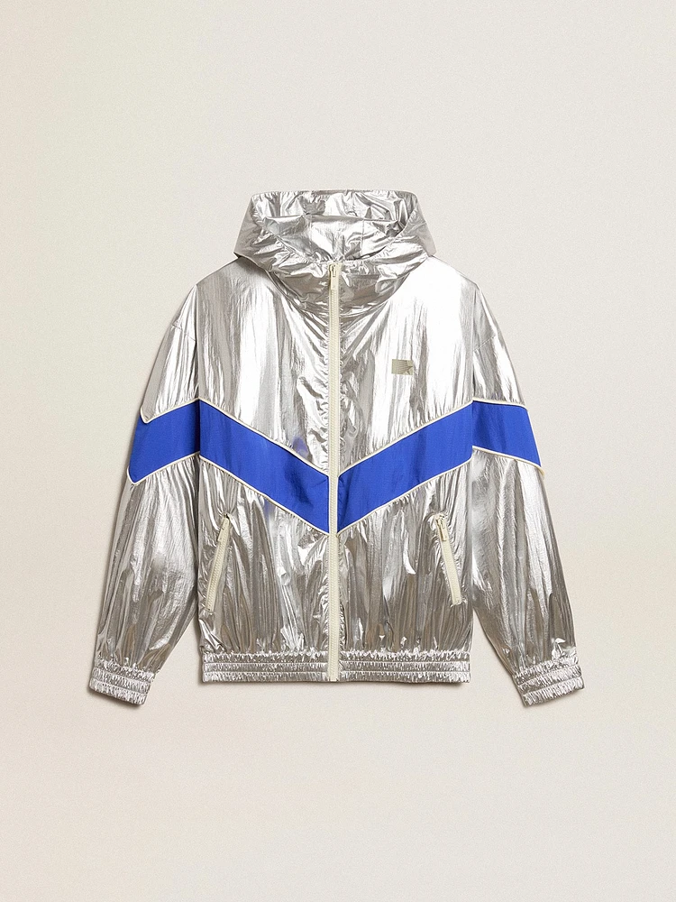 Women’s windcheater silver technical fabric